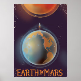 Póster Cartaz de Ficção Científica Antiga Terra para Mart