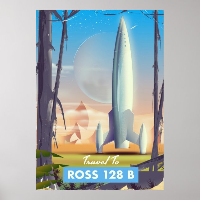 Póster Cartaz de ficção científica de Ross 128 B (Frente)