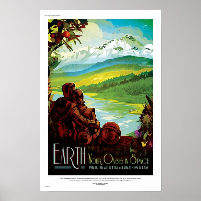 Póster Cartaz de Ficção Científica de Viagens Futuras da  (Frente)