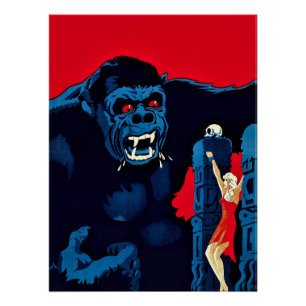 Póster Cartaz de Filme Antigo do Rei Kong (1933)