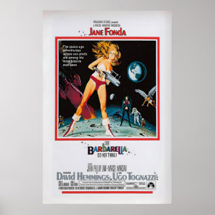 Poster Cartaz de Filme Barbarella Vintage Jane Fonda Gicl