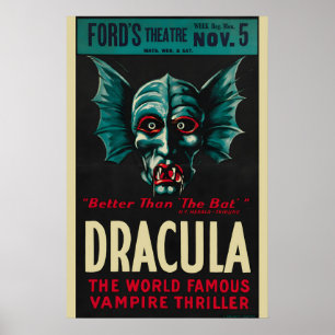 Poster Cartaz de filme de monstro estilo vintage dos anos