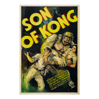 Póster Cartaz de filme de terror do Monstro Filho do Kong