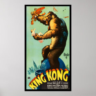 Poster Cartaz de filme de terror do Rei Kong