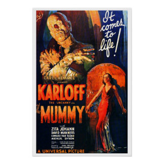 Póster Cartaz de Filme do Monstro A Múmia
