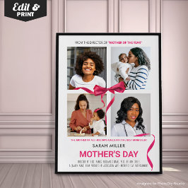 Poster Cartaz de Filme Personalizado Dia das Mães para Ma