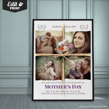 Cartaz de Filme Personalizado Dia das Mães Present