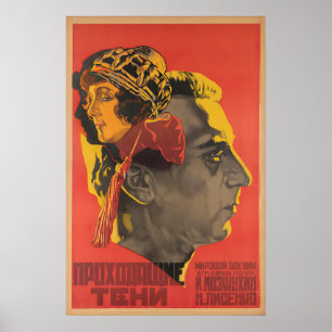 Poster Cartaz de Filme Soviético, Sombras Passageiras, Fi