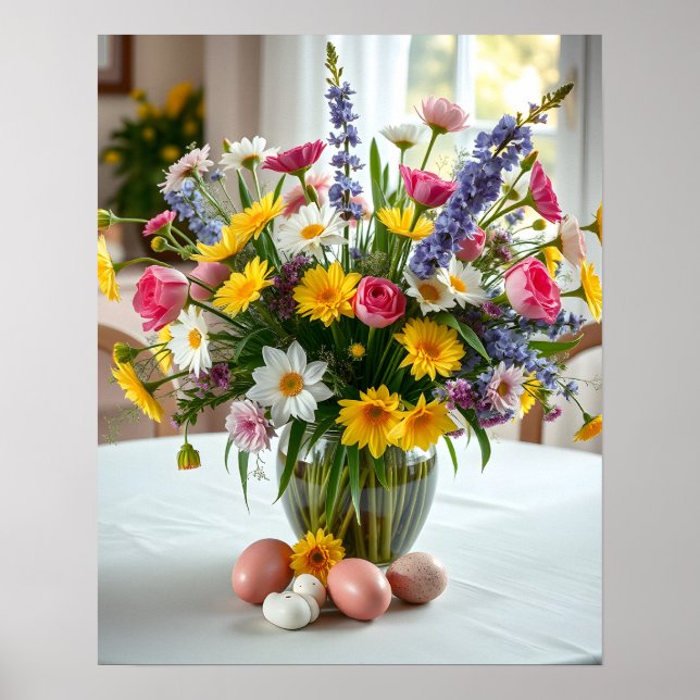 Poster Cartaz de Flores de Primavera (Frente)