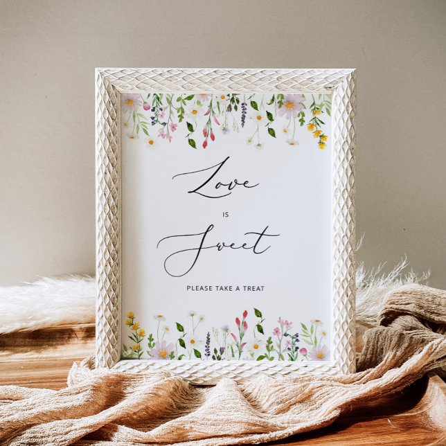 Poster Cartaz de Flores Silvestres O amor é doce, aprovei (Criador carregado)