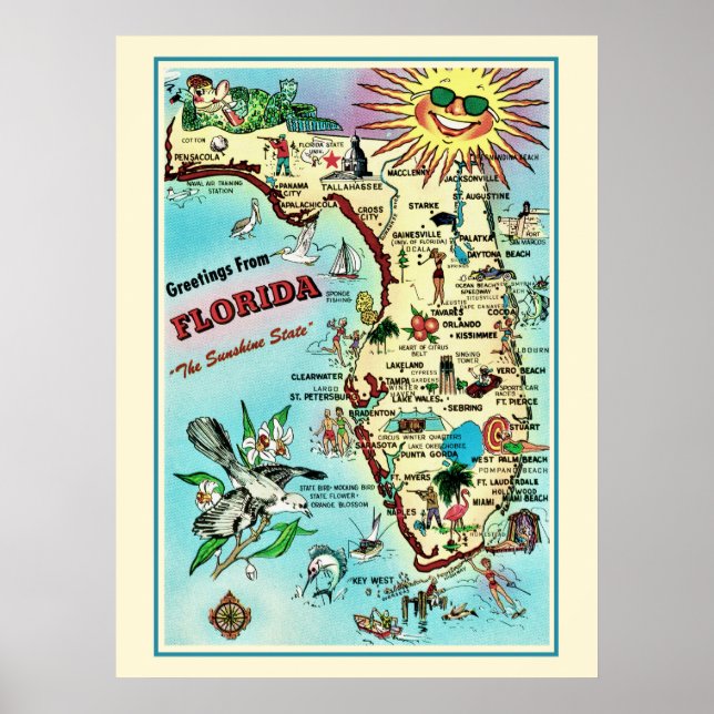 Poster Cartaz de Florida 24x32 (Frente)