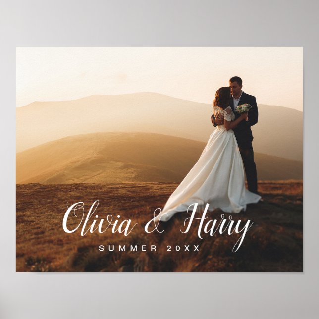 Poster Cartaz de Foto de Casamento Moderno e Elegante (Frente)