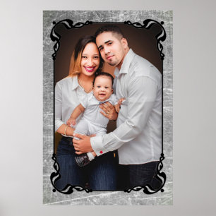 Póster Cartaz de Foto de Família com Borda de Rascunho Ci