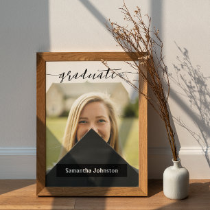 Poster Cartaz de Foto Moderno com Rótulo de Graduado Pret