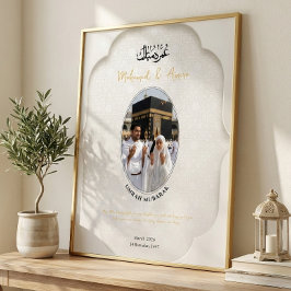 Poster Cartaz de Foto Personalizado Umrah Mubarak