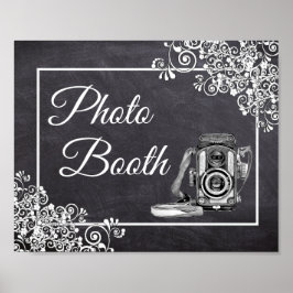 Póster Cartaz de Fotobooth de Casamento com Estilo de Lou