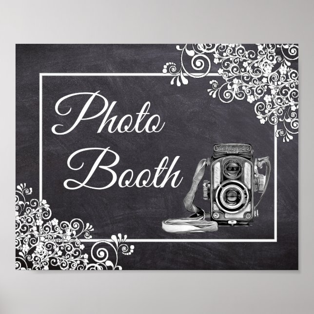 Póster Cartaz de Fotobooth de Casamento com Estilo de Lou (Frente)