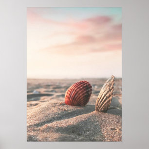 Poster Cartaz de Fotografia do Oceano Praia de Areia Calm