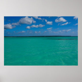 Poster Cartaz de Fotografia Oceano Turquesa e Céu Azul