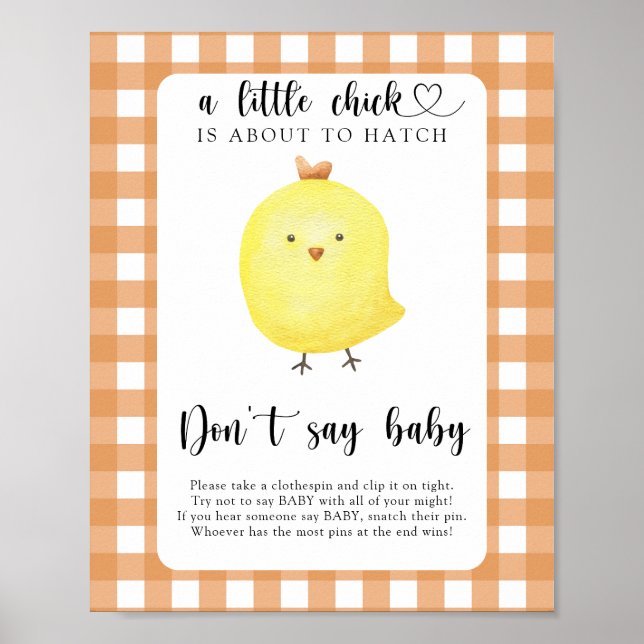 Poster Cartaz de Franguinho Não diga bebê (Frente)