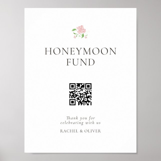 Poster Cartaz de Fundo de Lua de Mel Chic Branco para Cas (Frente)