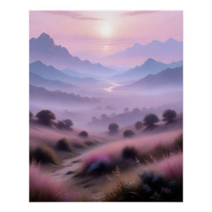 Póster Cartaz de Fundo do Poster de Paisagem Picturesca