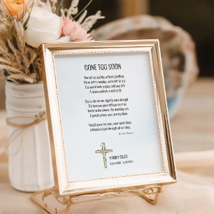 Poster Cartaz de Funeral Poema Memorial Ida Precoce