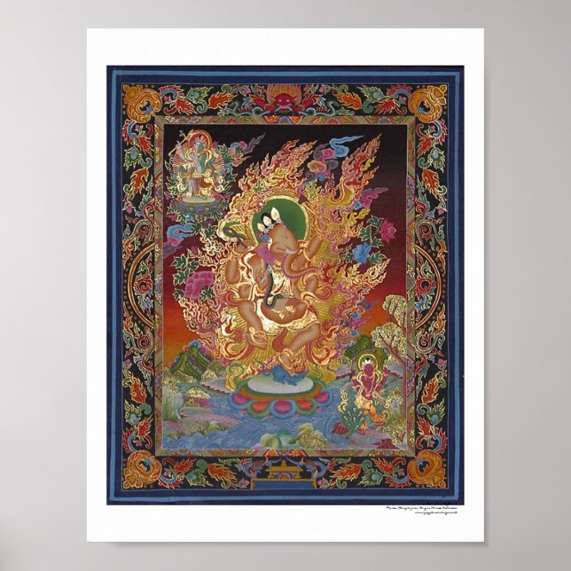 Poster Cartaz de Ganesh de Quatro Braços (Frente)