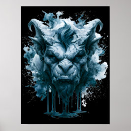 Poster Cartaz de Gárgula de Fantasia Sombria
