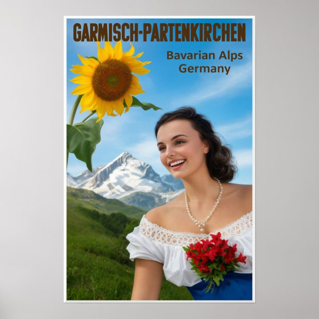 Poster cartaz de Garmisch Partenkirchen, Alemanha (Frente)