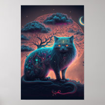 Cartaz de Gato Preto Místico | Arte de Bruxa 2