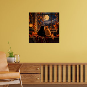 Poster Cartaz de Gatos Outonais Góticos – Arte Aconchegan