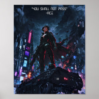 Poster Cartaz de Ghost in Chrome: Edição Limitada Cyberpu