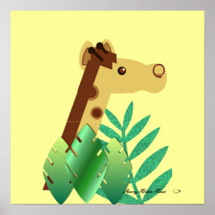 Póster Cartaz de Girafa