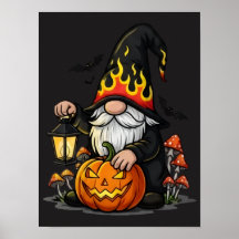Cartaz de Gnome de Halloween