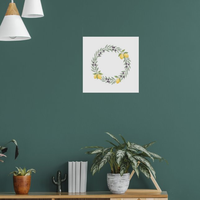 Poster Cartaz de Grinalda Botânica de Limão (Sala de Estar 1)