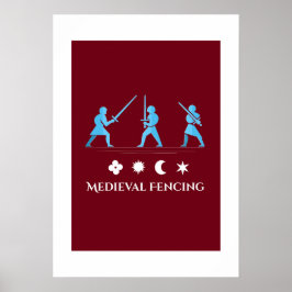 Poster Cartaz de Guarda Mínima de Cavalaria Medieval
