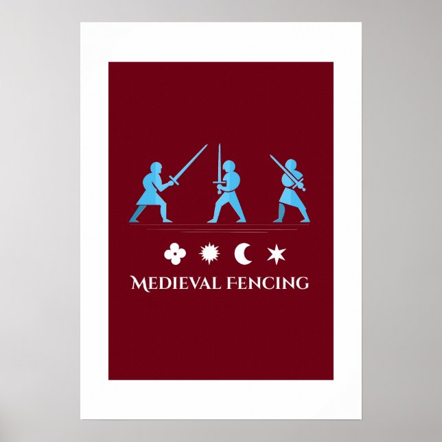 Poster Cartaz de Guarda Mínima de Cavalaria Medieval (Frente)