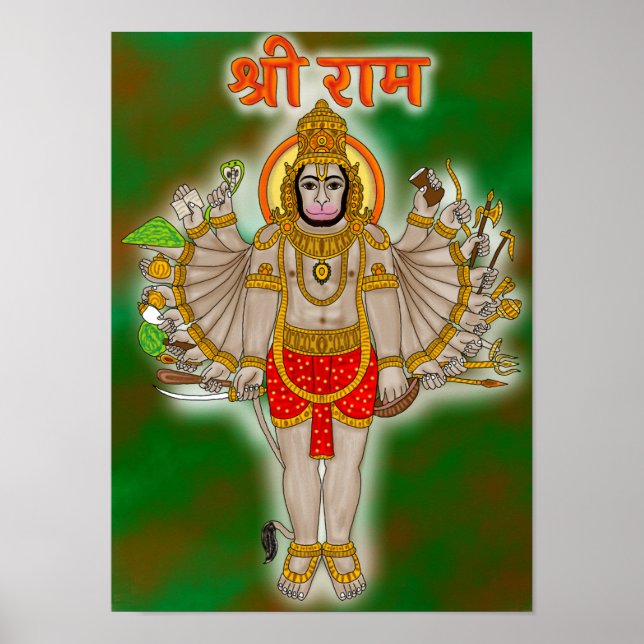 Poster Cartaz de Hanuman (Frente)