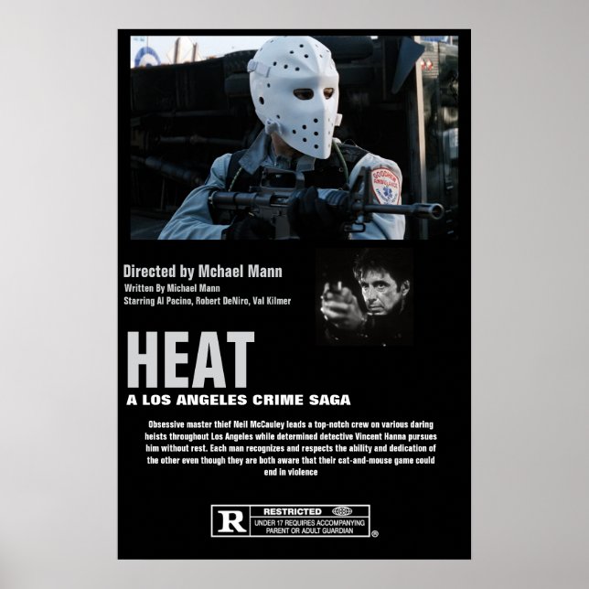 Poster Cartaz de Heat (Frente)