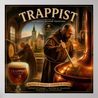 Poster Cartaz de Herança Cervejeira de Mosteiro Belga