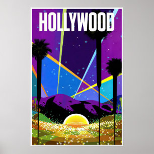 Poster Cartaz de Hollywood, Califórnia