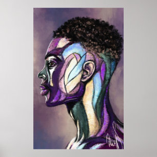 Poster Cartaz de Homem Arte Pintada