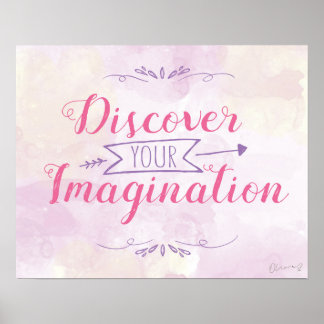 Poster Cartaz de Imaginação Mágica (Rosa)