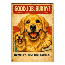 Cartaz de Incentivo do Golden Retriever