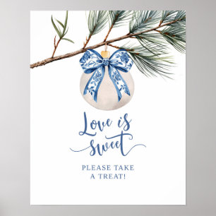 Poster Cartaz de Inverno Chinoiserie Arco Amor é Doce