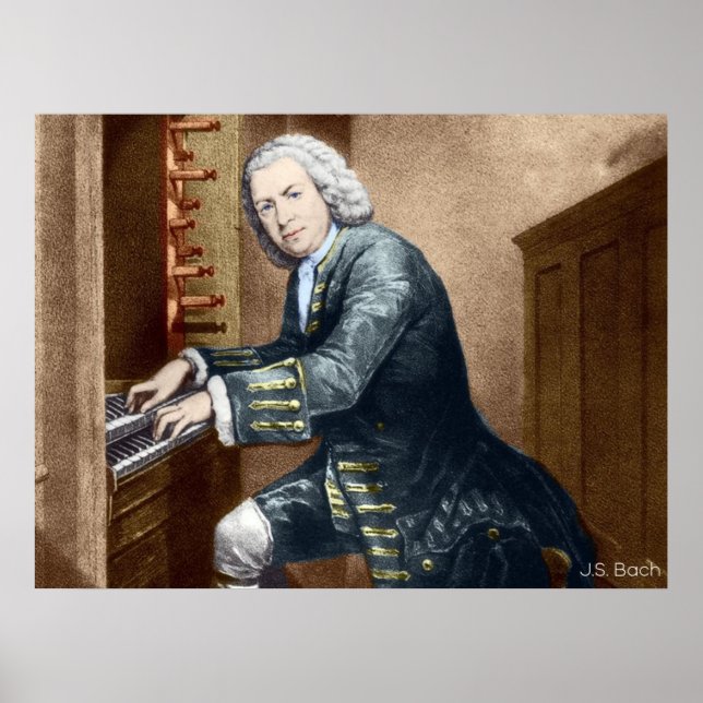 Poster Cartaz de J.S. Bach (Frente)