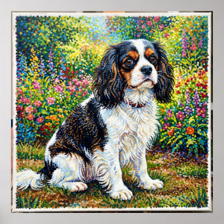Poster Cartaz de Jardim do Cavalier King Charles Spaniel