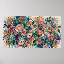 Poster Cartaz de Jardim Floral Intricado