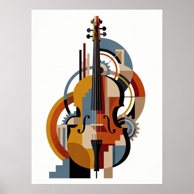 Poster Cartaz de Jazz Art Déco Elegante (Frente)